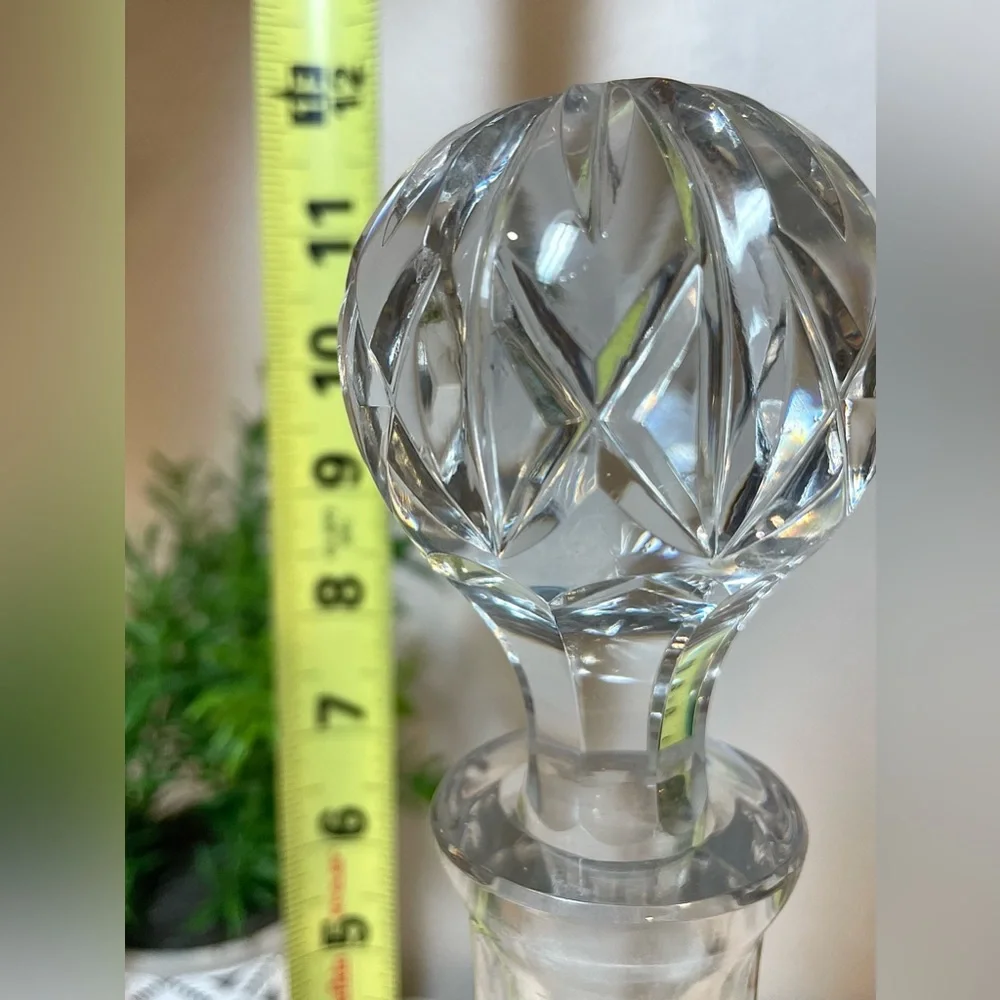 Waterford Lismore Etched Crystal Detailed Ships Decanter w Stopper | EUC
